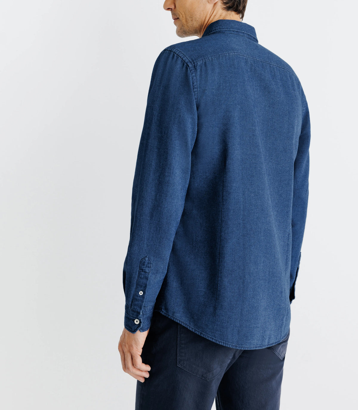 Chemise col boutonné bleue - IZAC