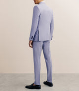 Costume 2 boutons laine majoritaire parme - IZAC