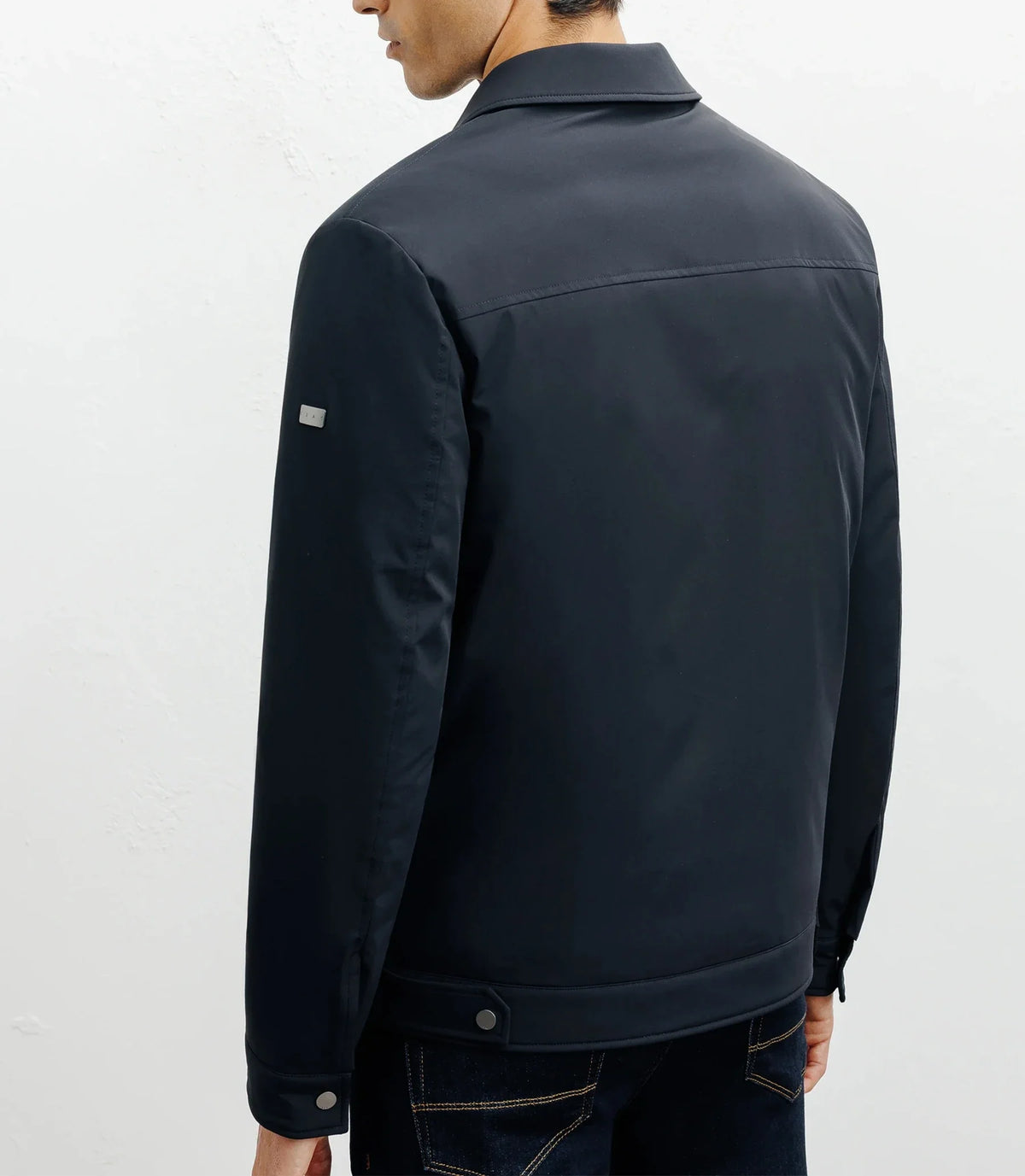 Blouson col chemise marine - IZAC