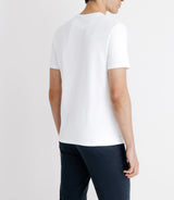 T-shirt avec écriture au centre blanc - IZAC