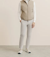 Blouson sans manche beige - IZAC