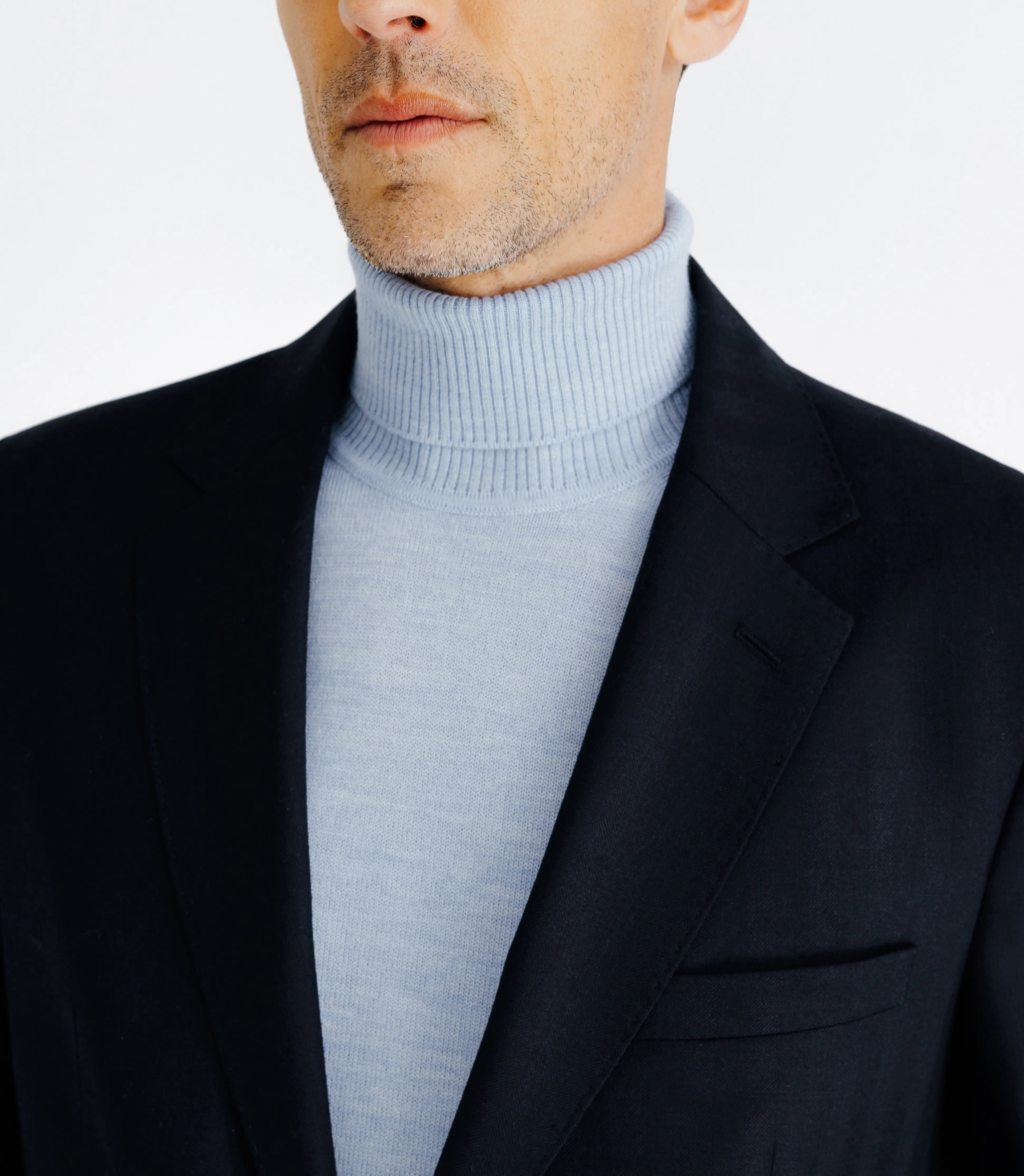 Costume en laine mélangée marine - IZAC