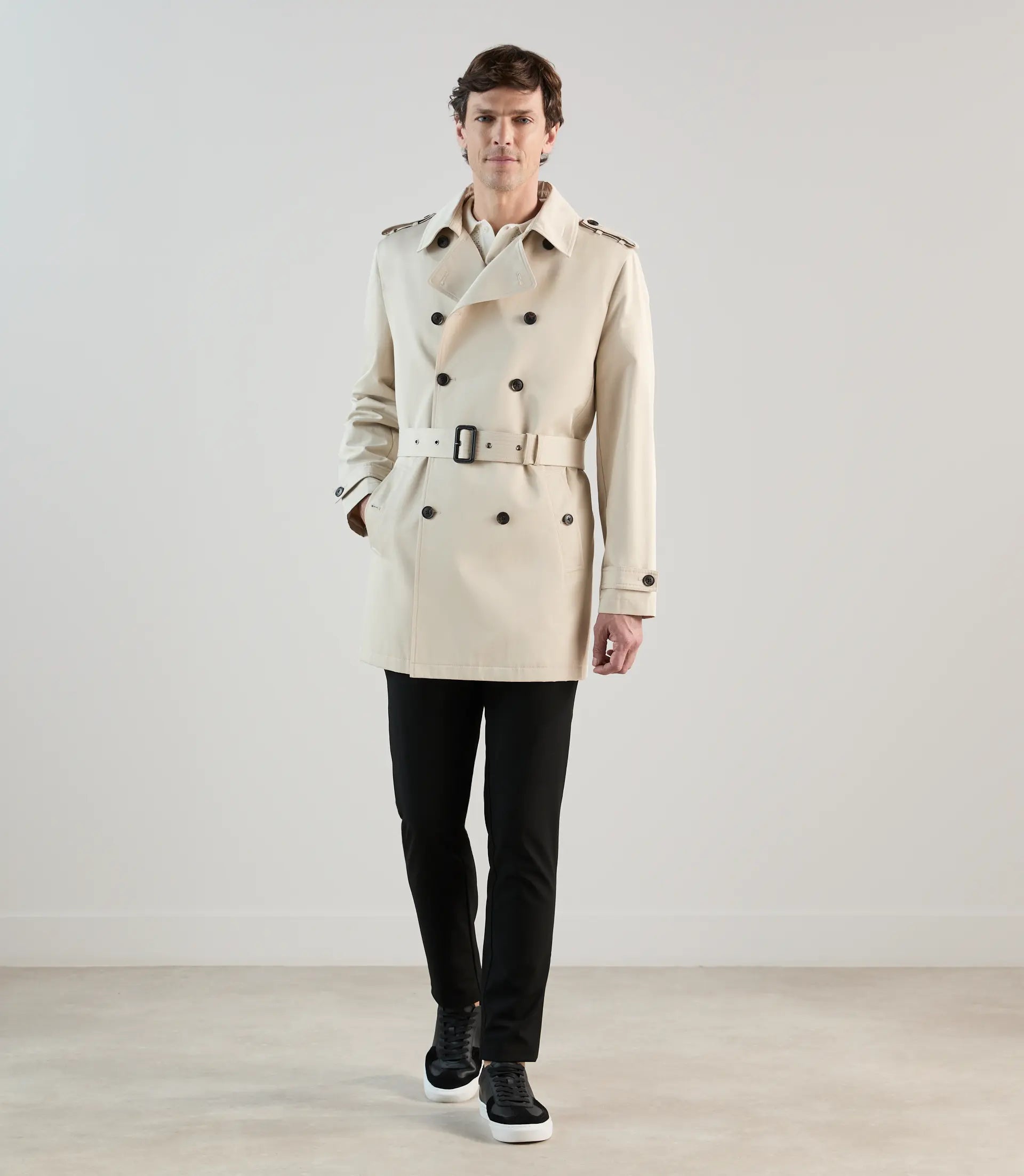 Trench croisé beige - IZAC