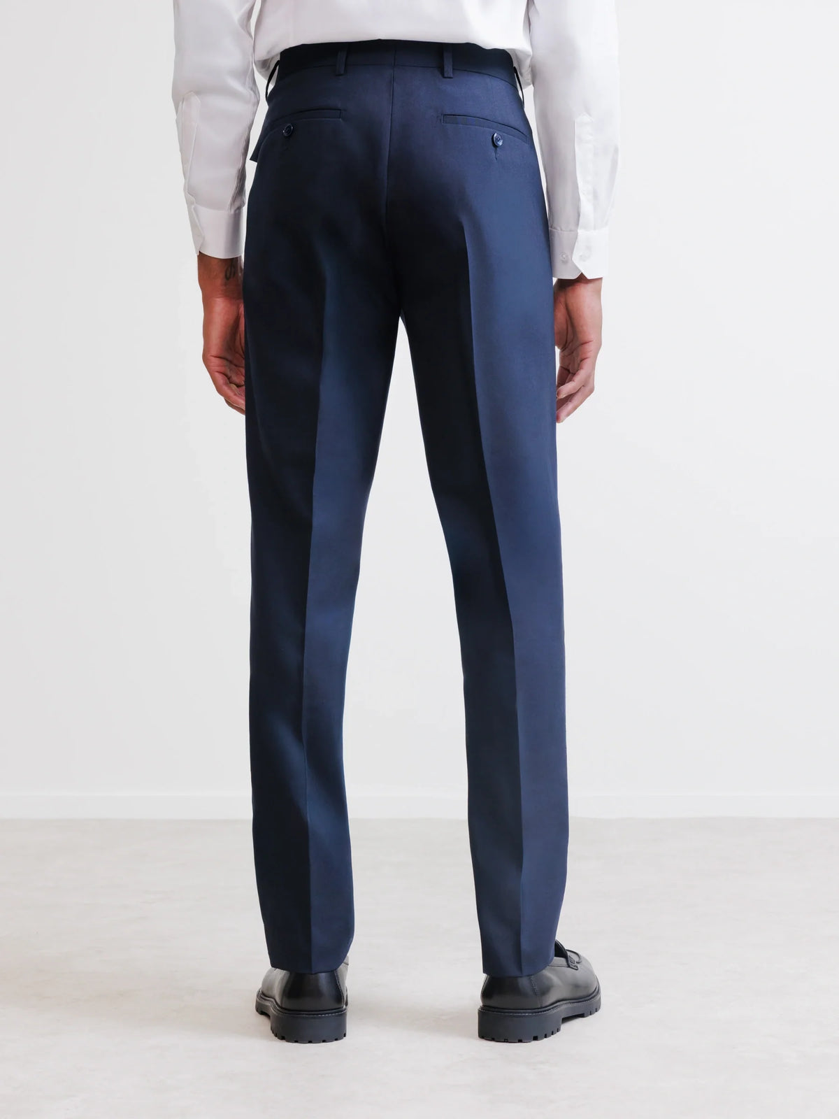 Pantalon ville 100% laine bleu marine - IZAC