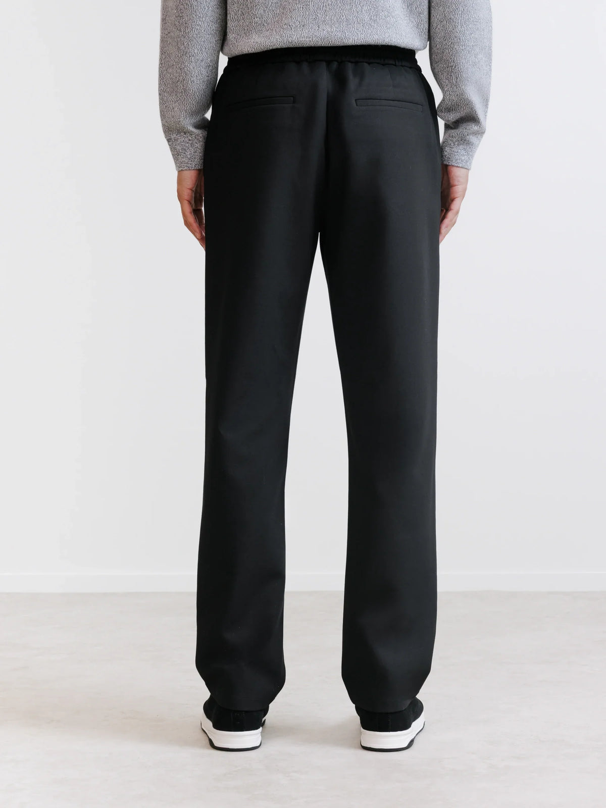 Pantalon à taille élastiquée noir - IZAC