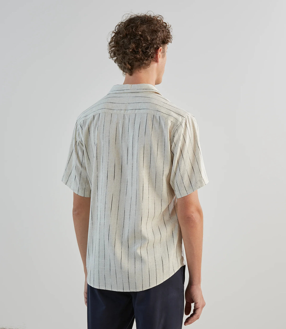 Chemise casual brodée naturel - IZAC