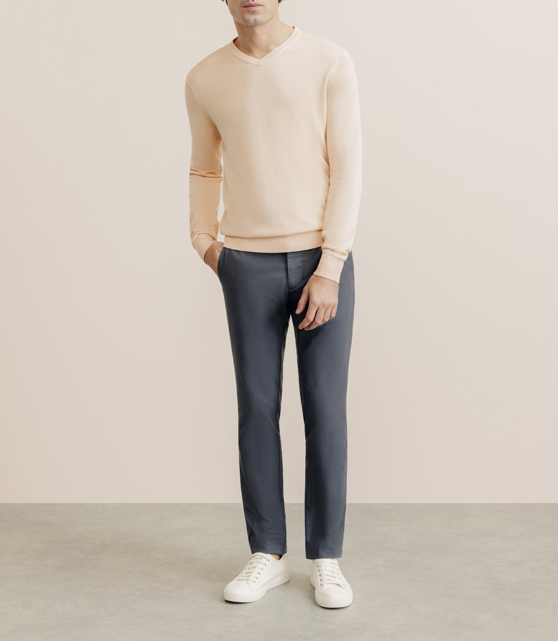 Pull col V pêche - IZAC