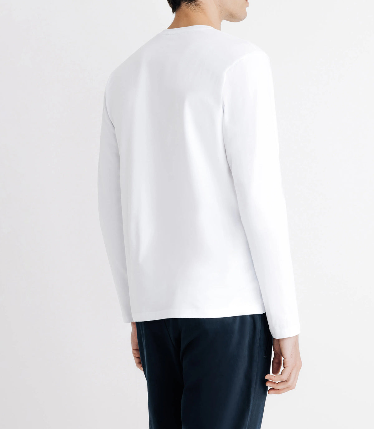 T-shirt en jersey manches longues blanc - IZAC