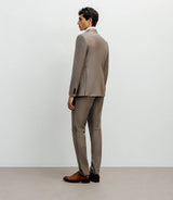 Costume 2 boutons laine majoritaire taupe - IZAC