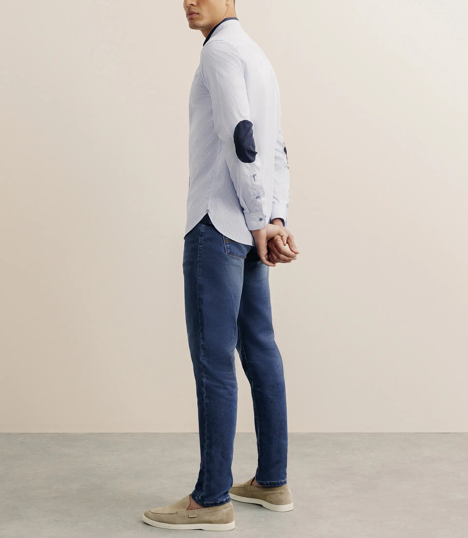 Chemise 100% coton bleue - IZAC