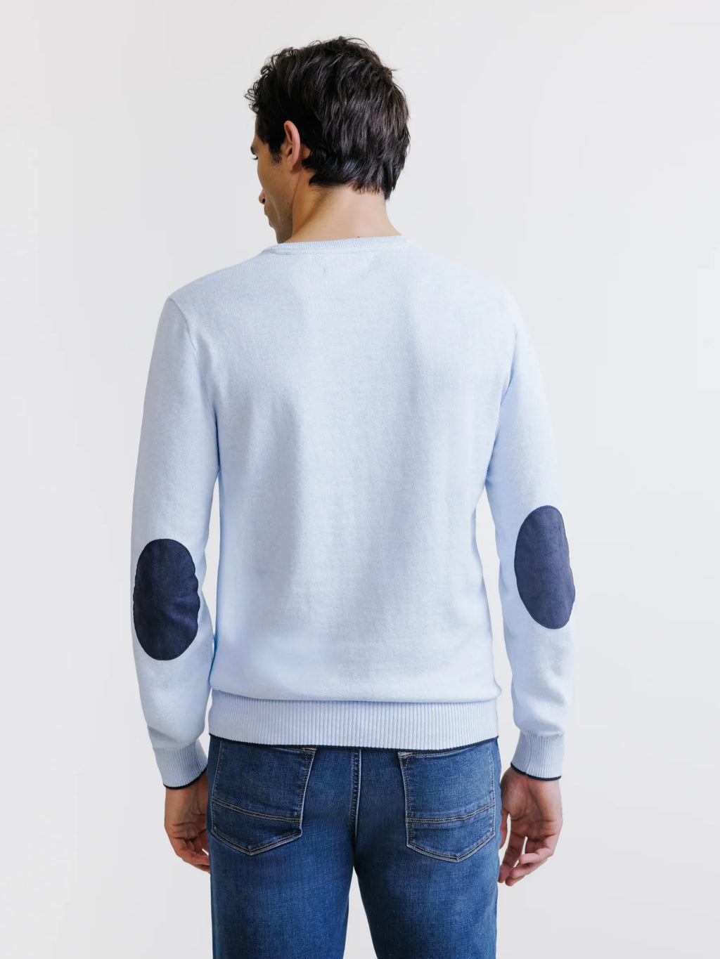 Pull col V bleu ciel - IZAC