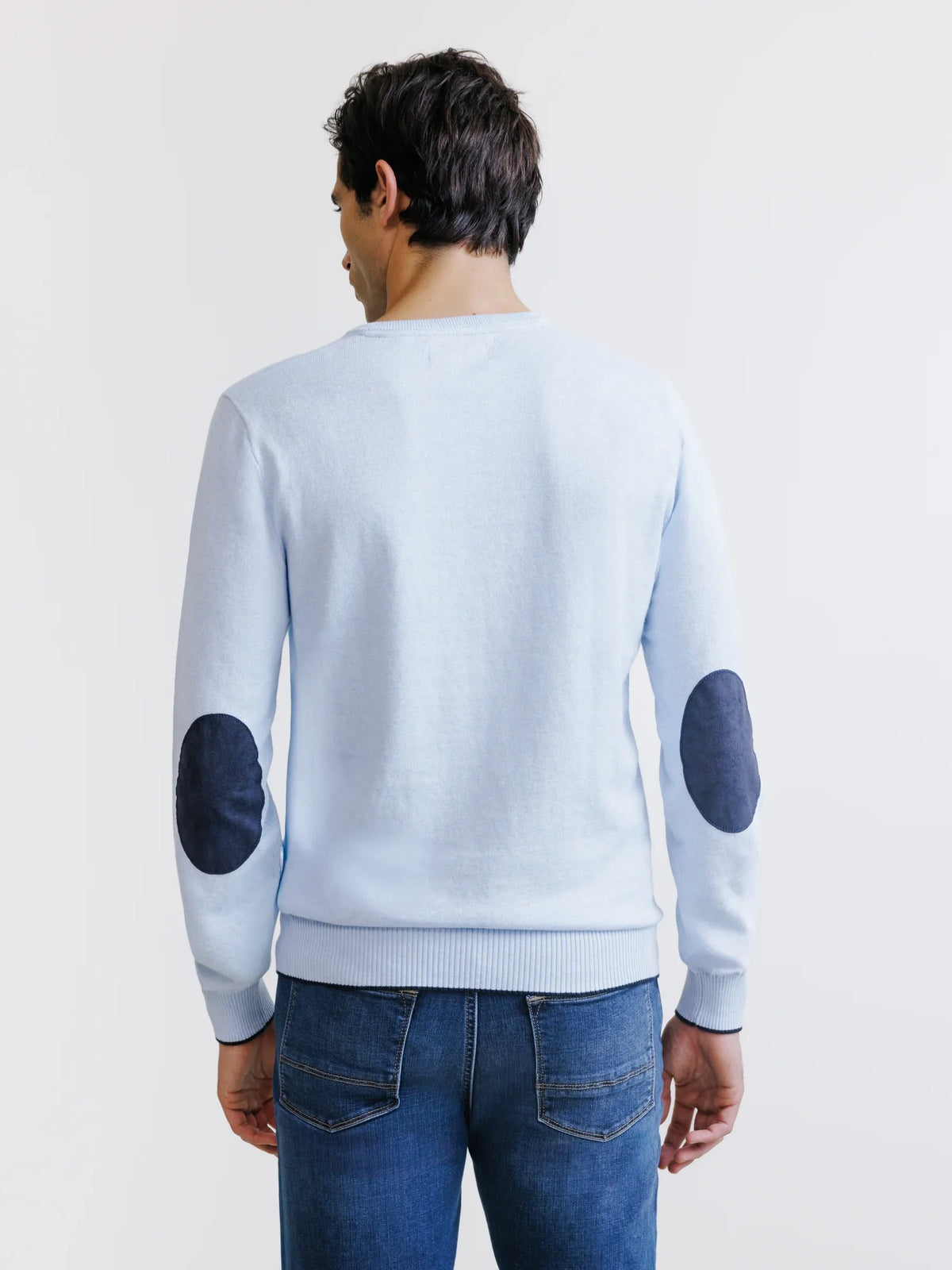 Pull col V bleu ciel - IZAC