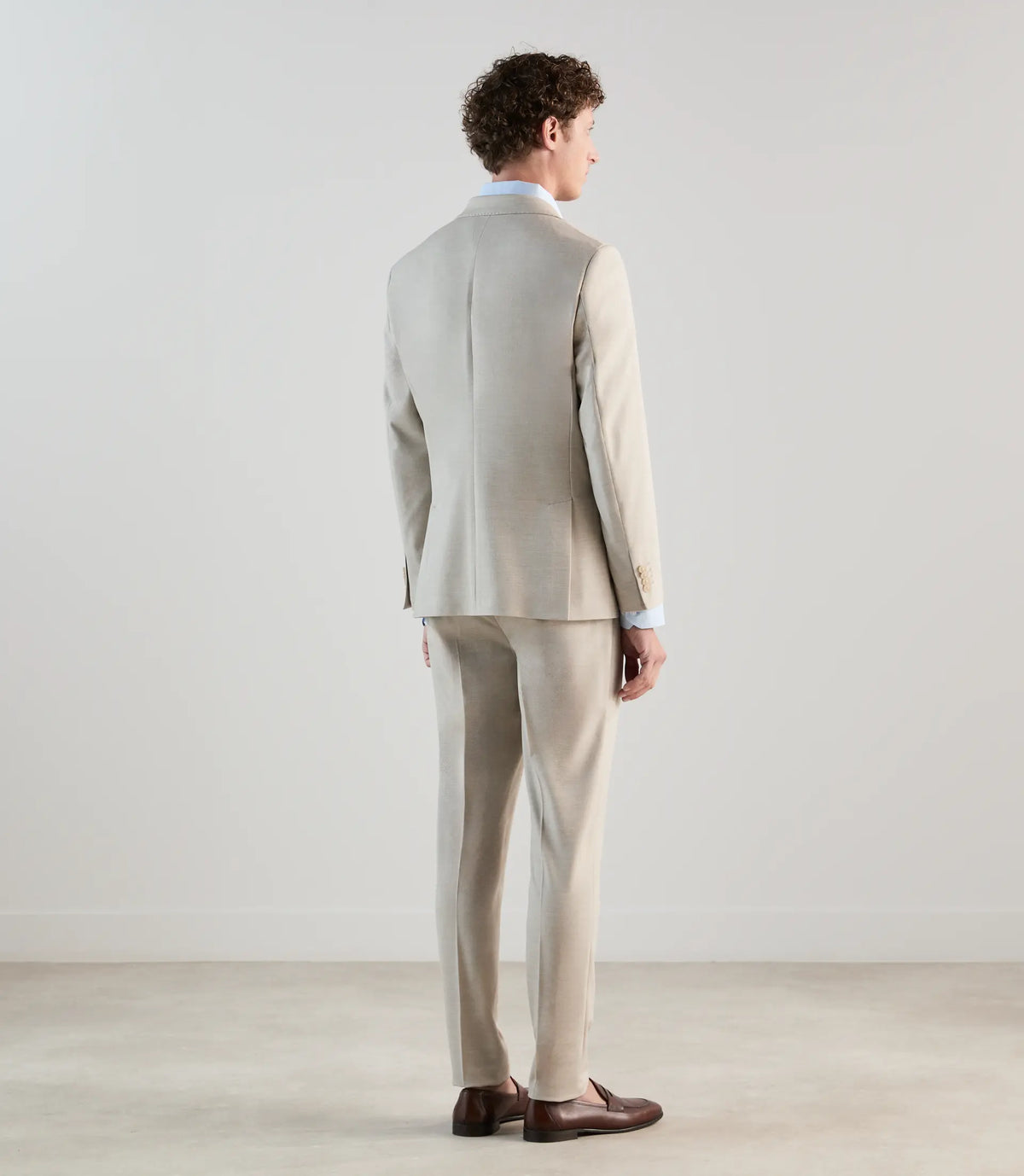 Costume croisé beige - IZAC