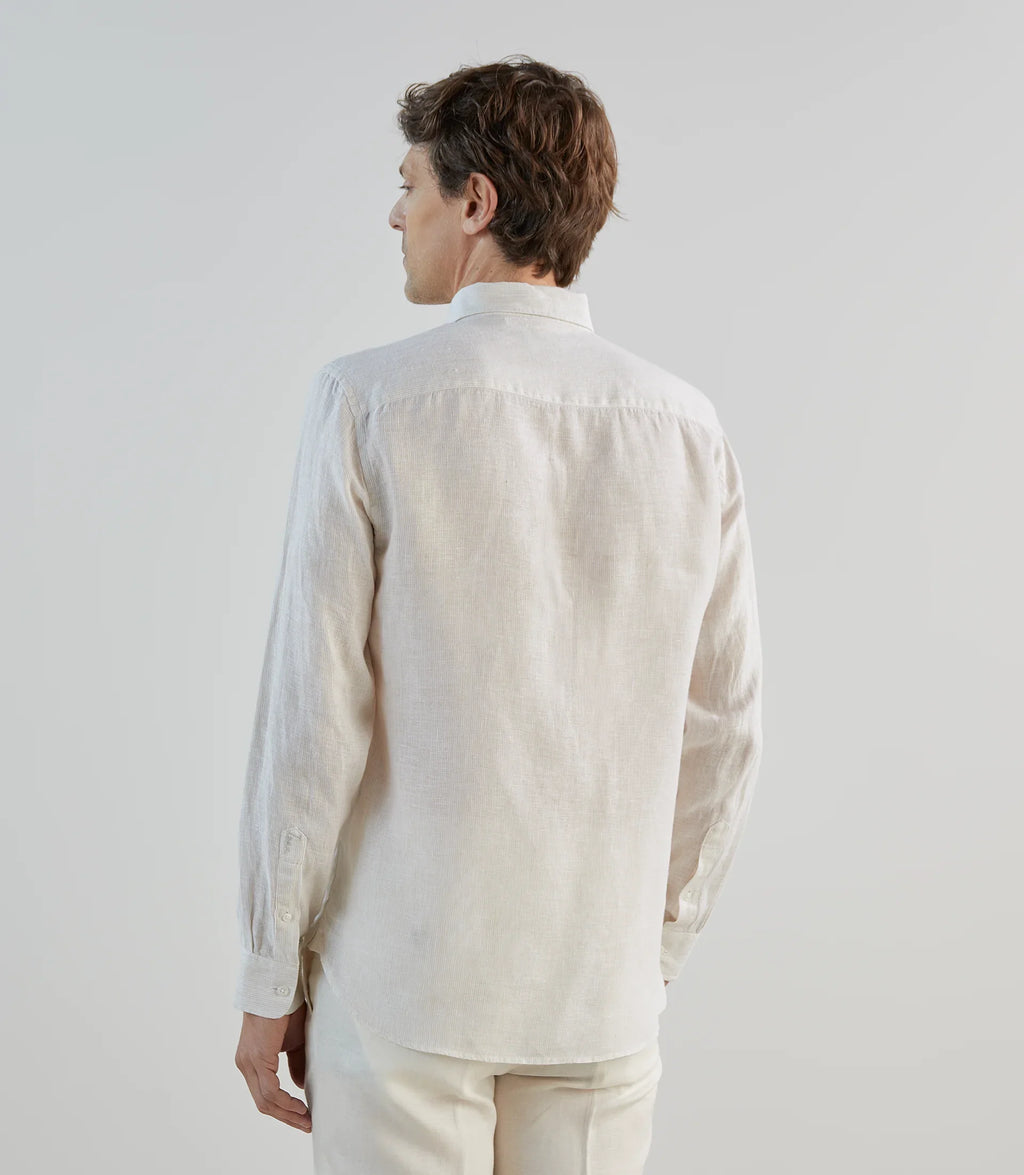 Chemise 100% lin beige - IZAC