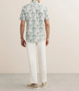 Chemise imprimée manches courtes verte - IZAC