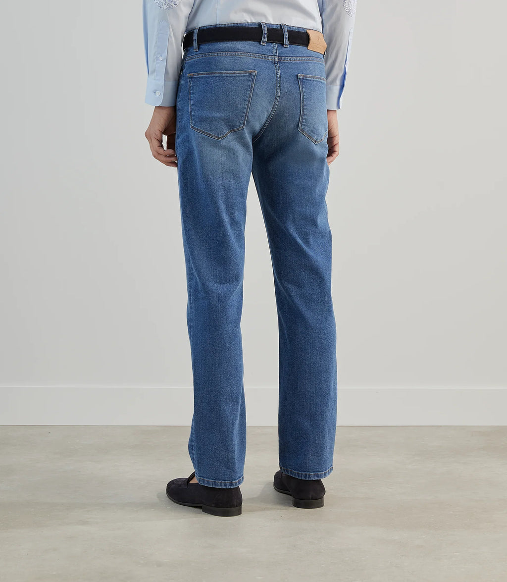 Jean 5 poches regular bleu moyen - IZAC