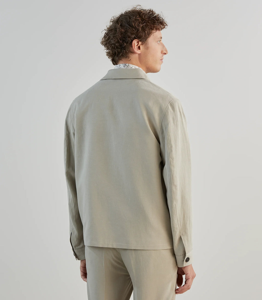 Veste casual col chemise mastic - IZAC