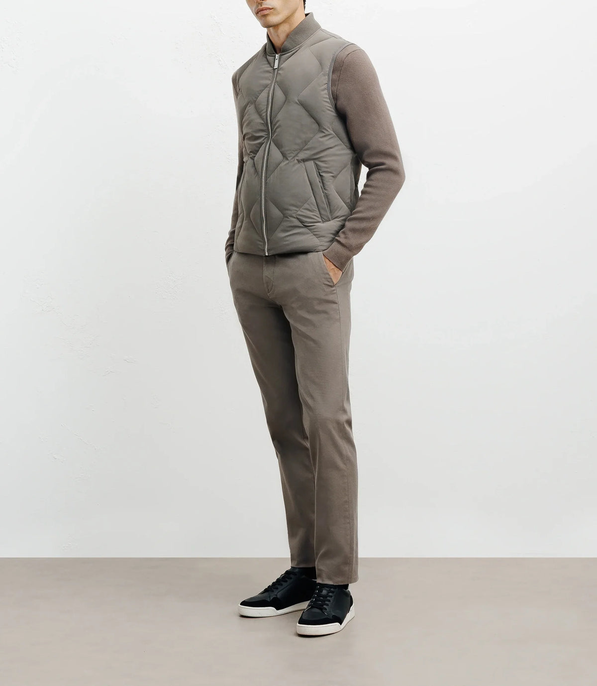 Doudoune sans manches taupe - IZAC