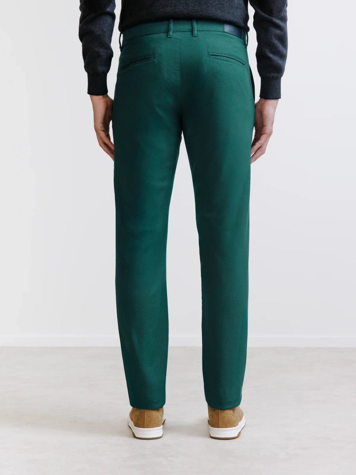 Pantalon chino armuré vert foncé - IZAC