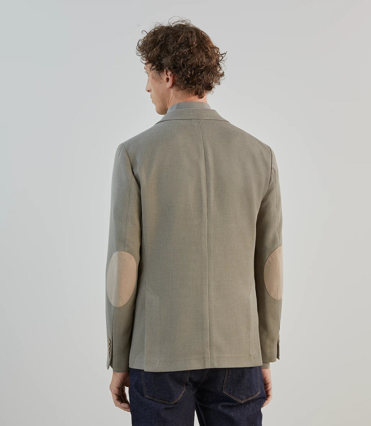 Veste casual en tissu armuré taupe - IZAC