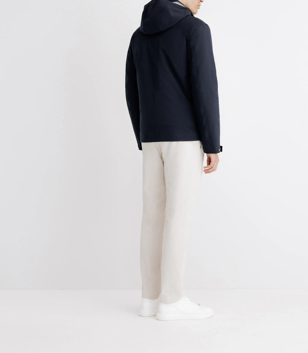 Parka courte avec col montant marine - IZAC