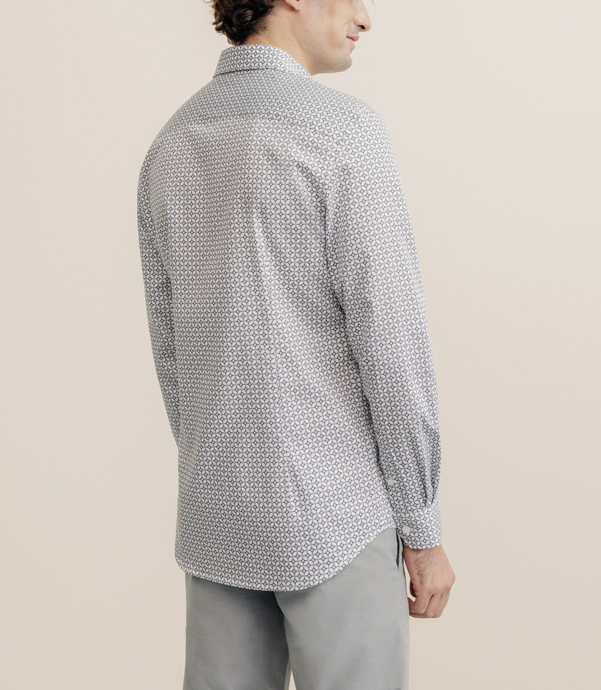Chemise col italien regular écrue - IZAC