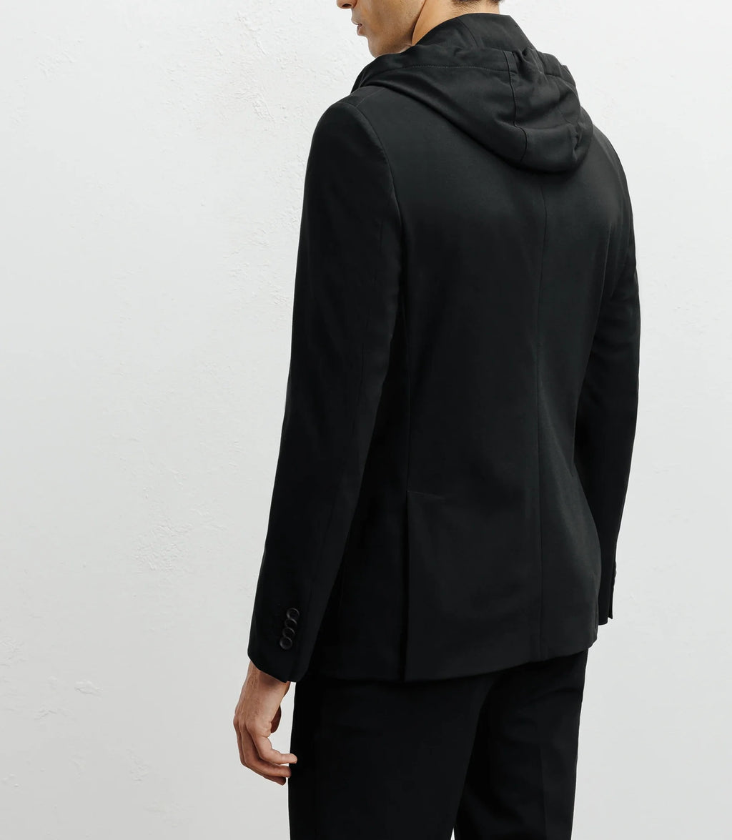 Veste en maille avec parmenture noire - IZAC