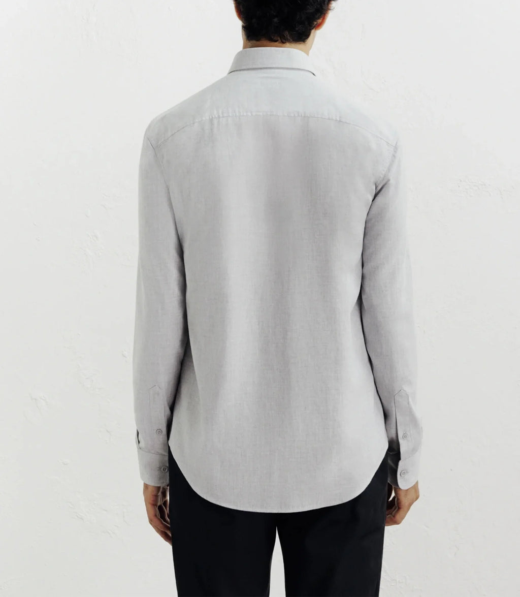 Chemise casual avec col boutonné grise - IZAC