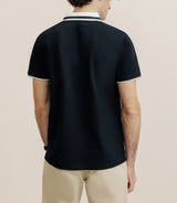 Polo col boutonné noir - IZAC