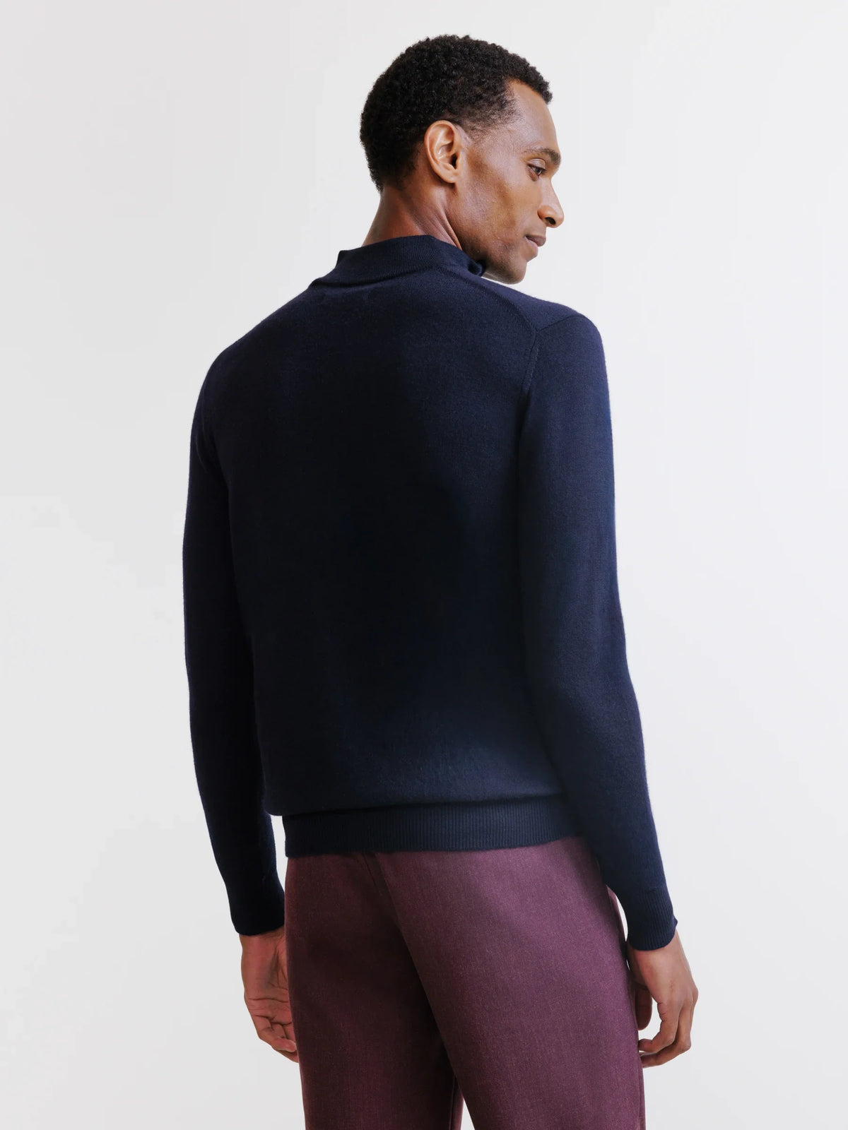 Pull demi zippé mérinos marine - IZAC