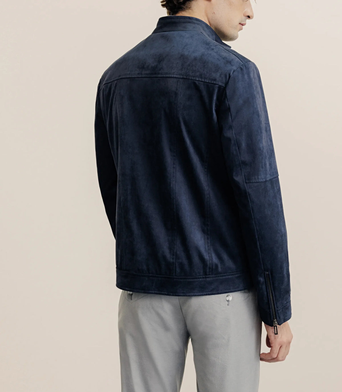 Blouson en suédine marine - IZAC