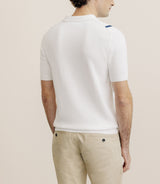 Polo en maille à rayures blanc - IZAC