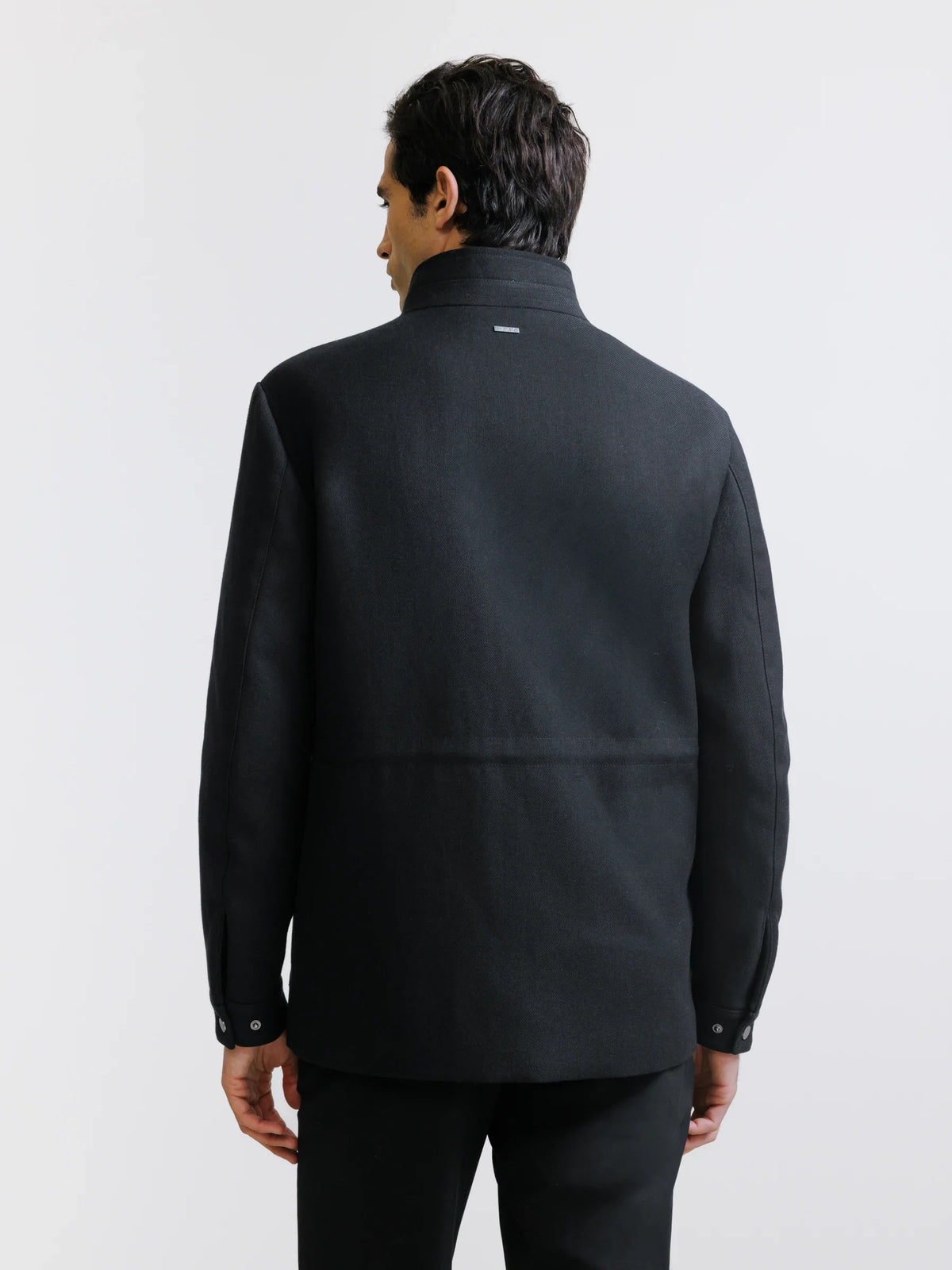 Parka courte à col montant noire - IZAC
