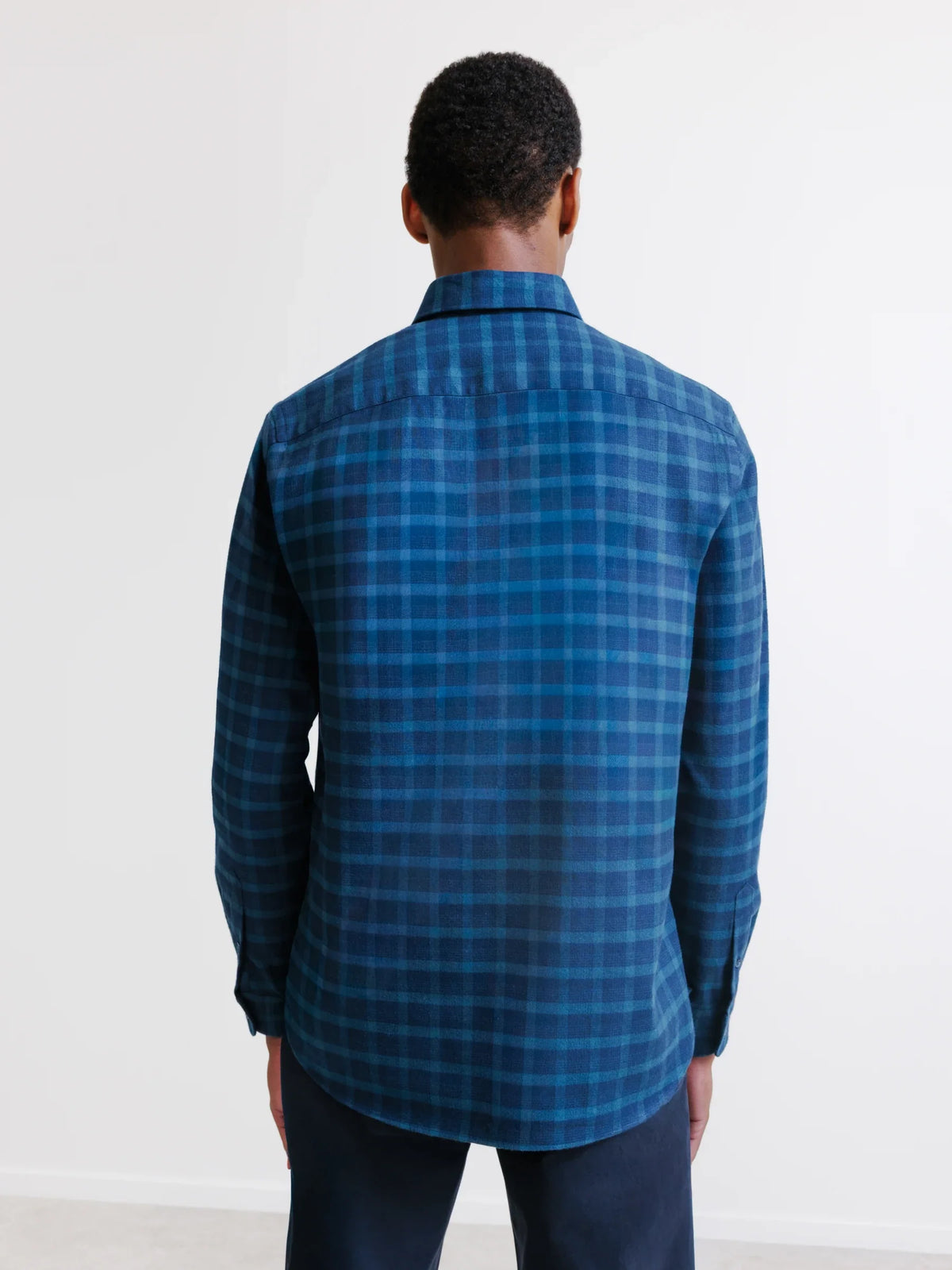 Chemise à carreaux bleue - IZAC