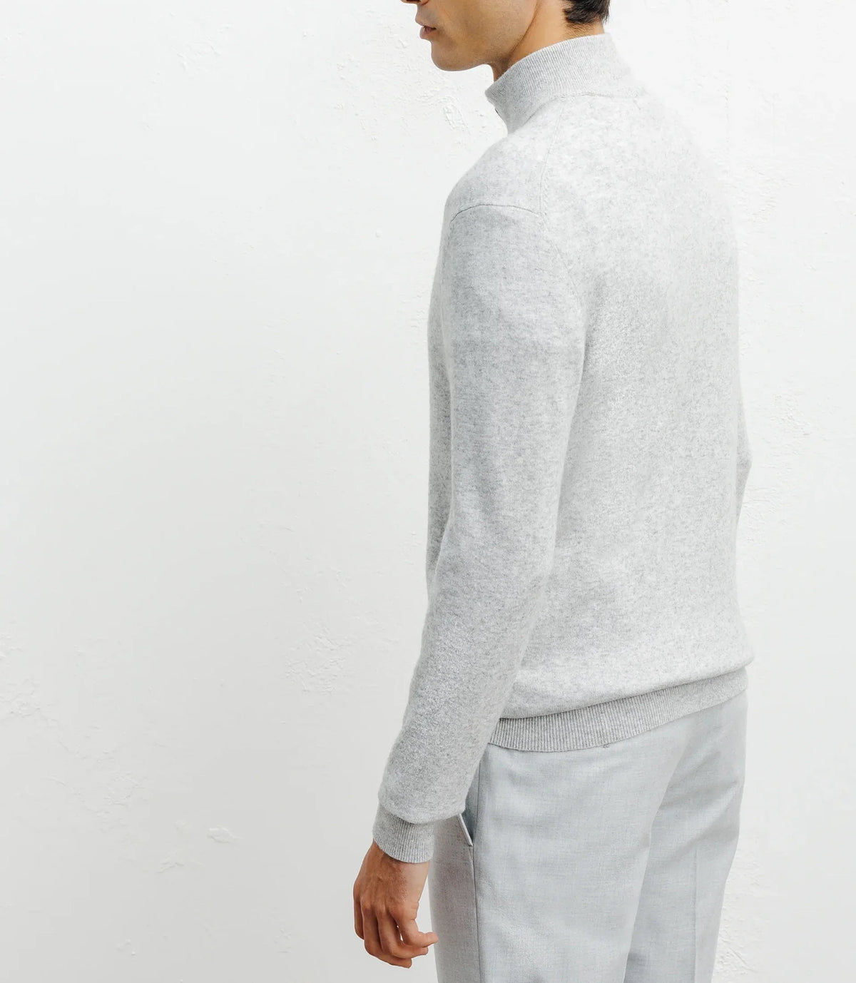 Pull col montant gris chiné - IZAC
