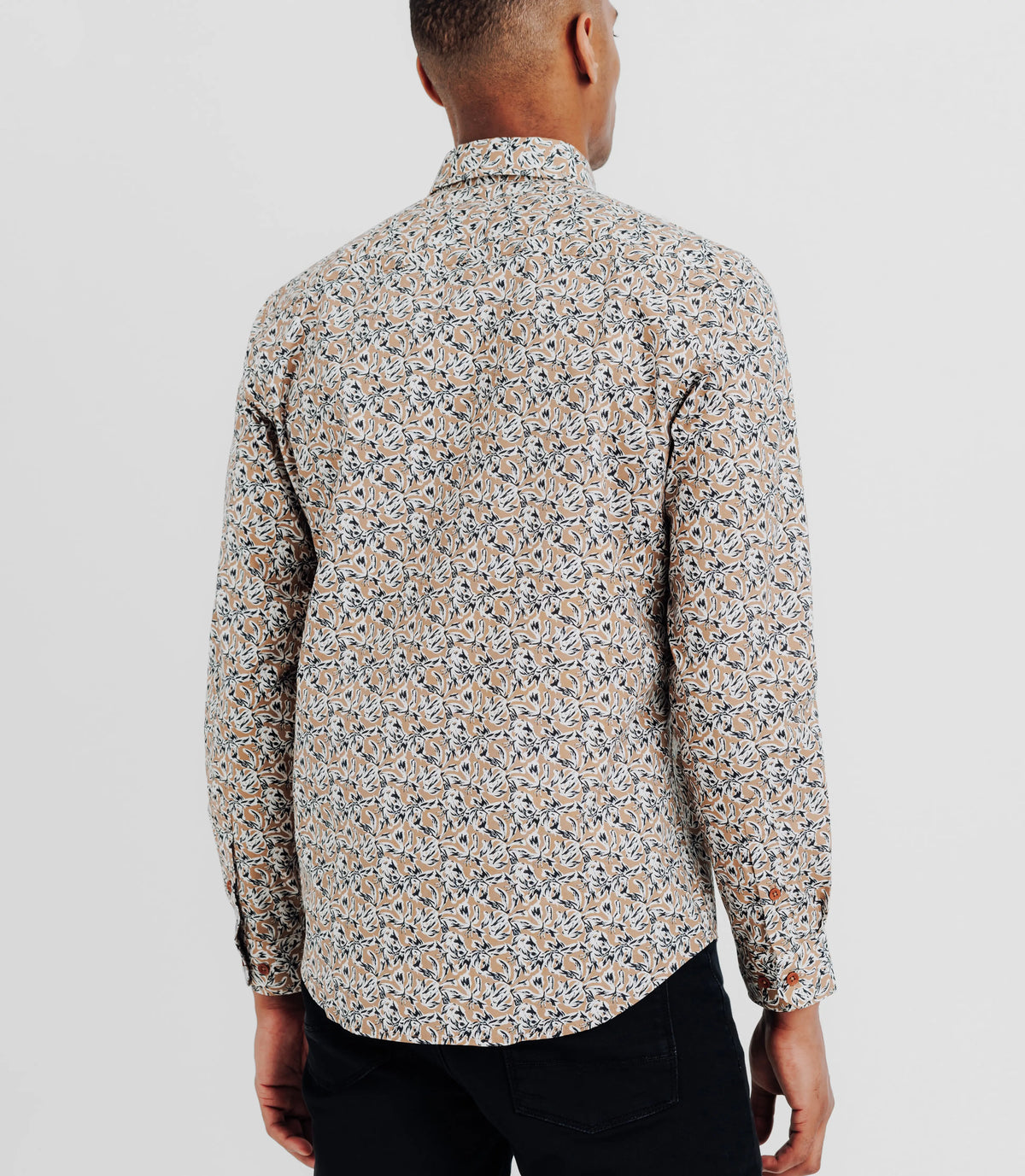 Chemise avec imprimé floral camel - IZAC