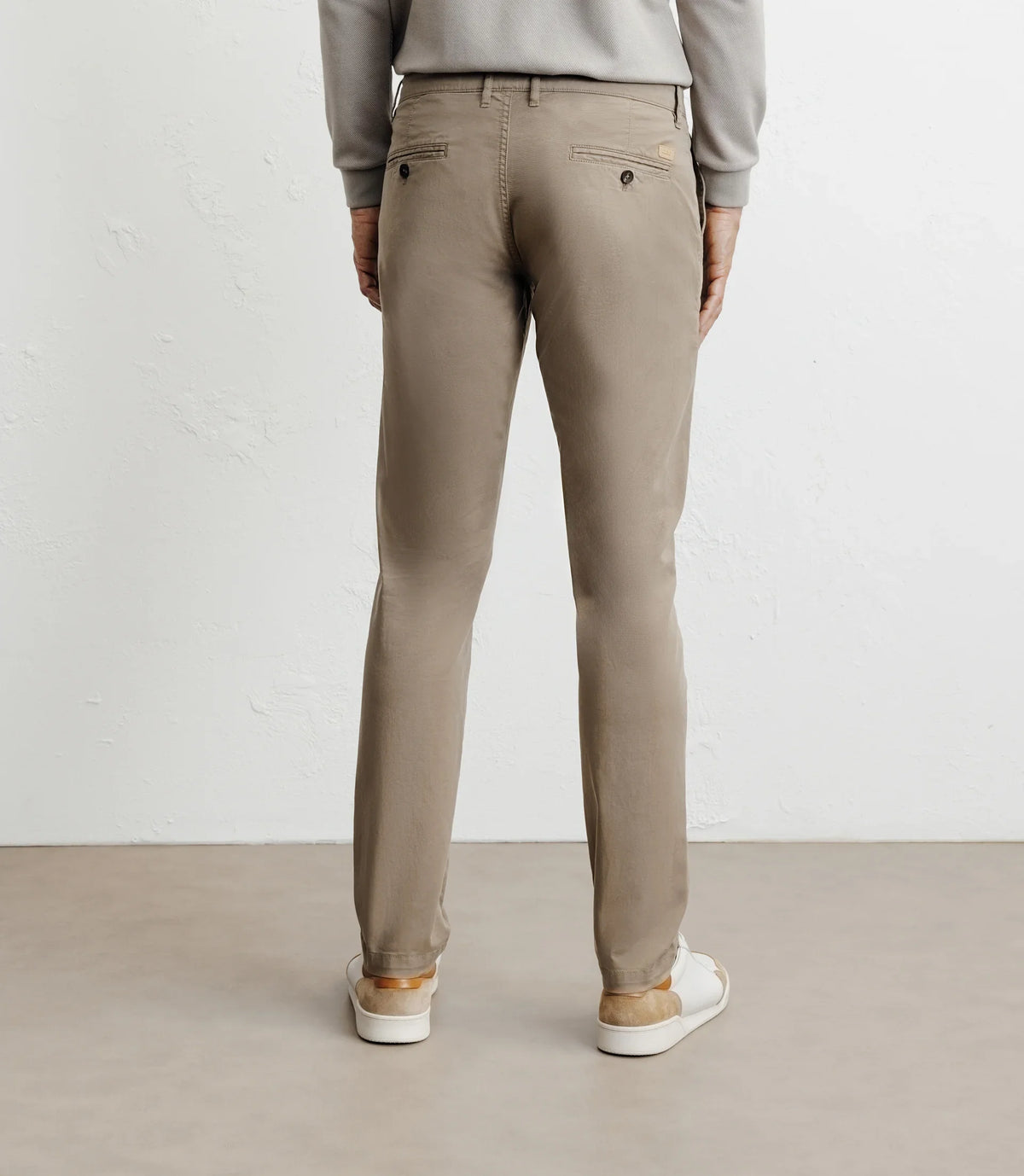 Pantalon coton stretch taupe - IZAC