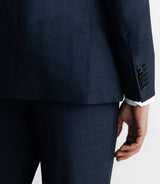 Costume à carreaux esprit Prince de Galles marine - IZAC