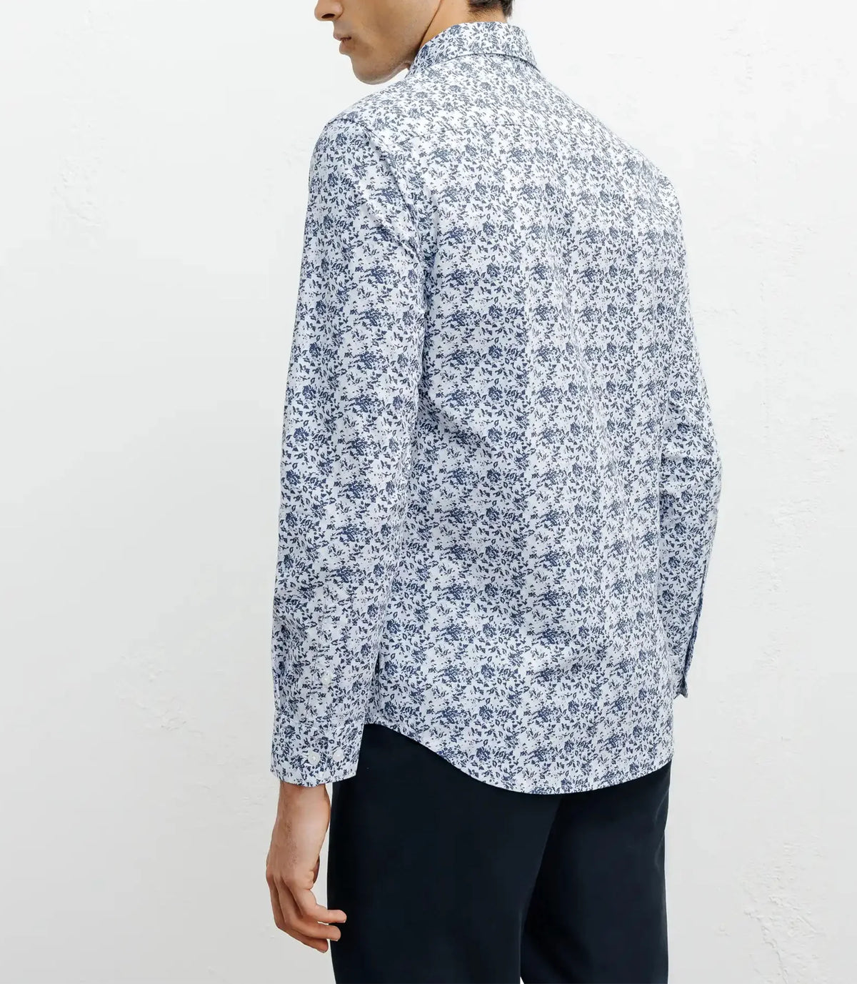 Chemise casual imprimé fleurs ciel - IZAC