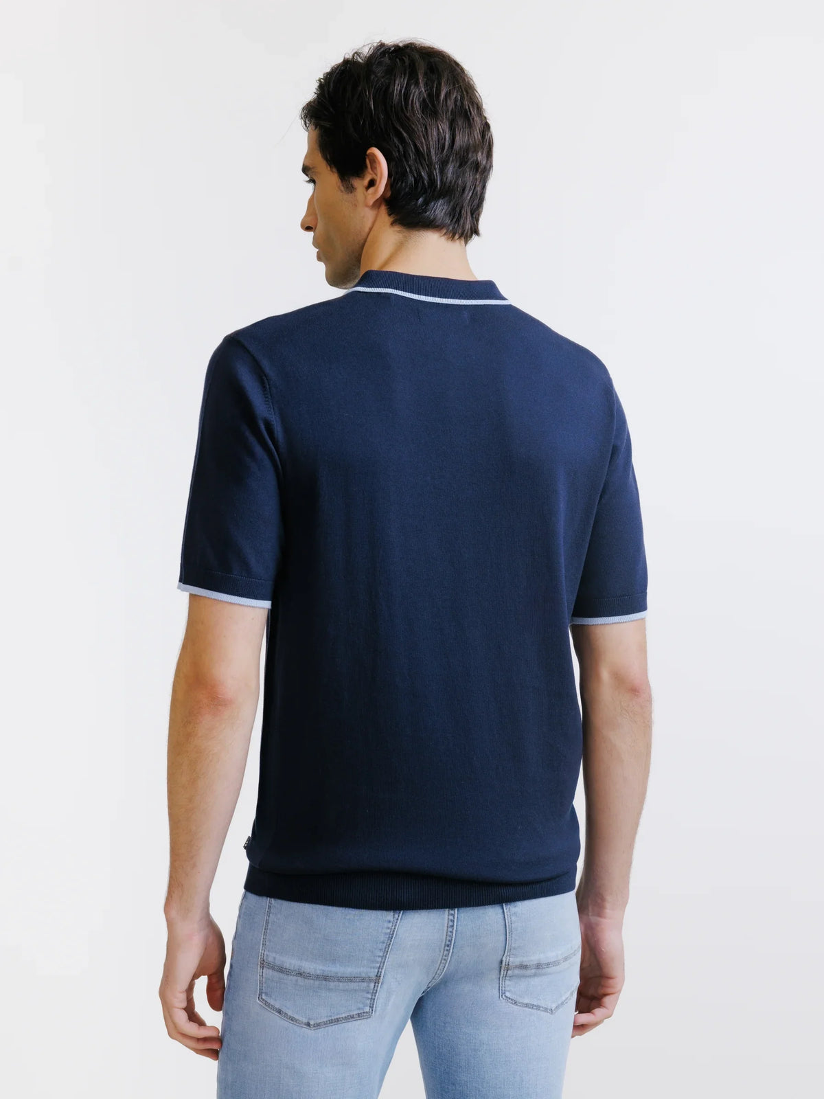 Polo en maille marine - IZAC
