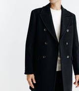 Manteau croisé noir - IZAC