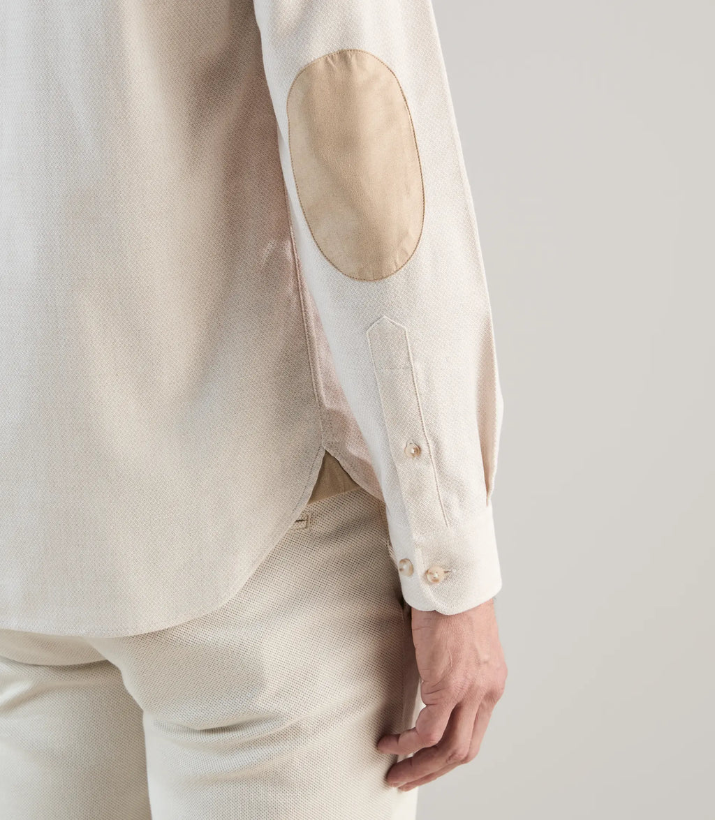 Chemise à coudières beige - IZAC