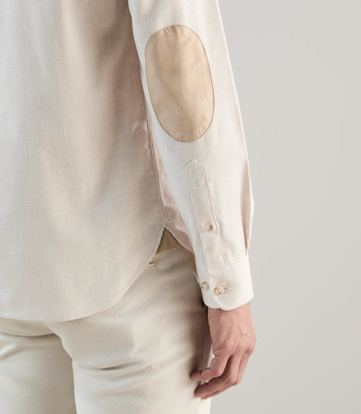 Chemise à coudières beige - IZAC