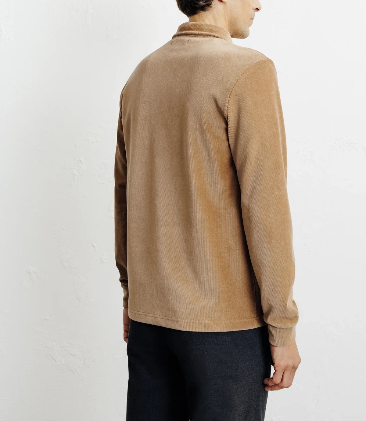 Polo boutonné manches longues camel - IZAC