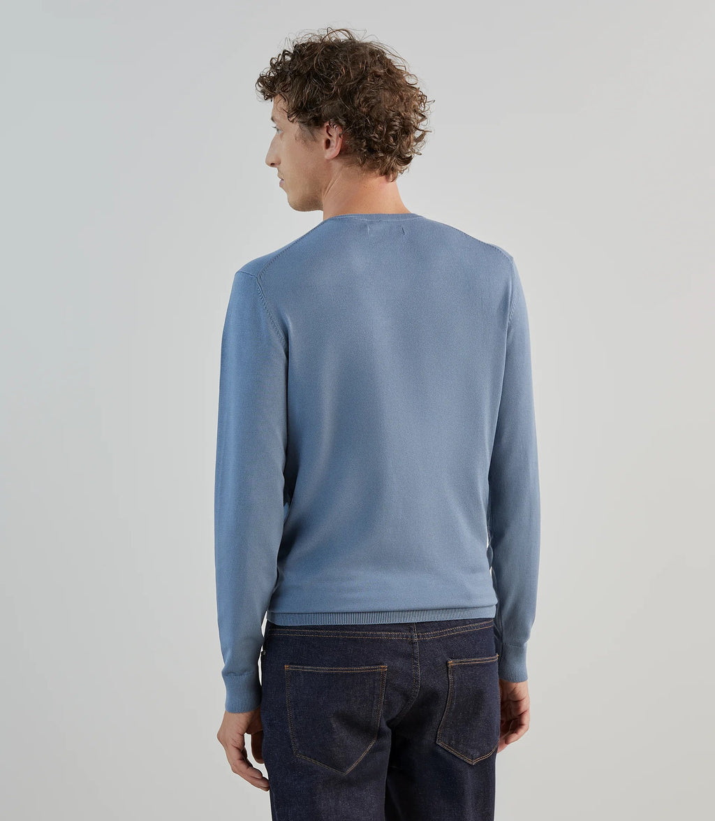 Pull col v bleu gris - IZAC