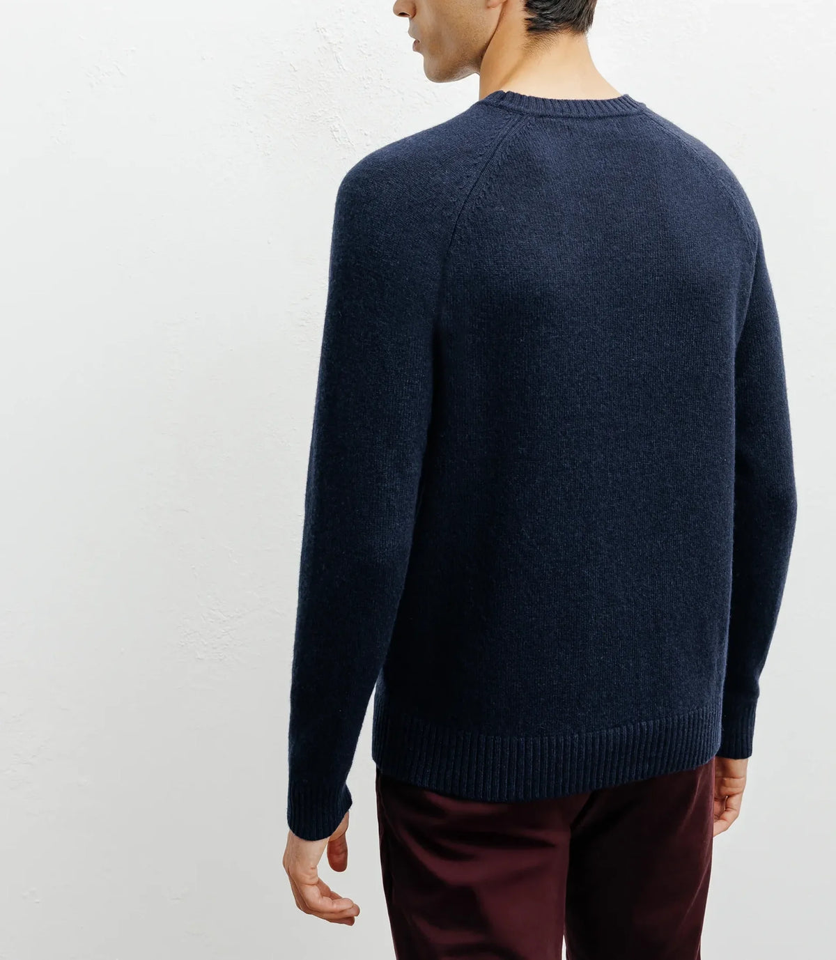Pull en laine col rond marine - IZAC
