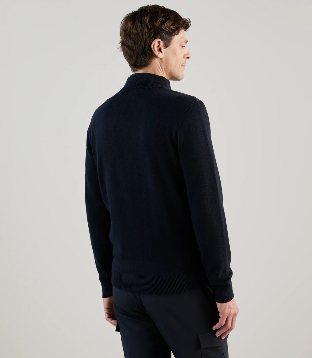 Gilet col montant bi - matière marine - IZAC