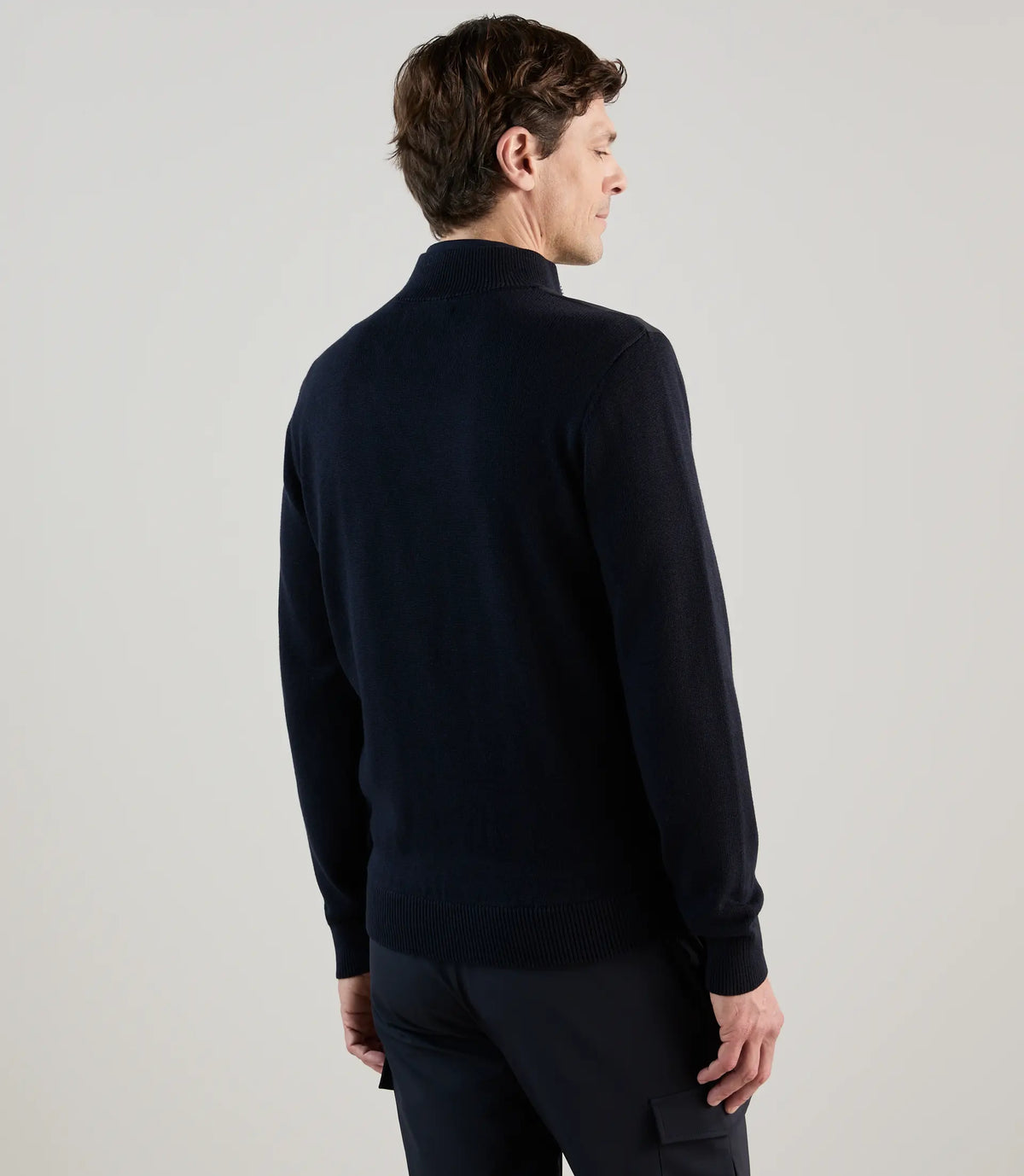 Gilet col montant bi - matière marine - IZAC