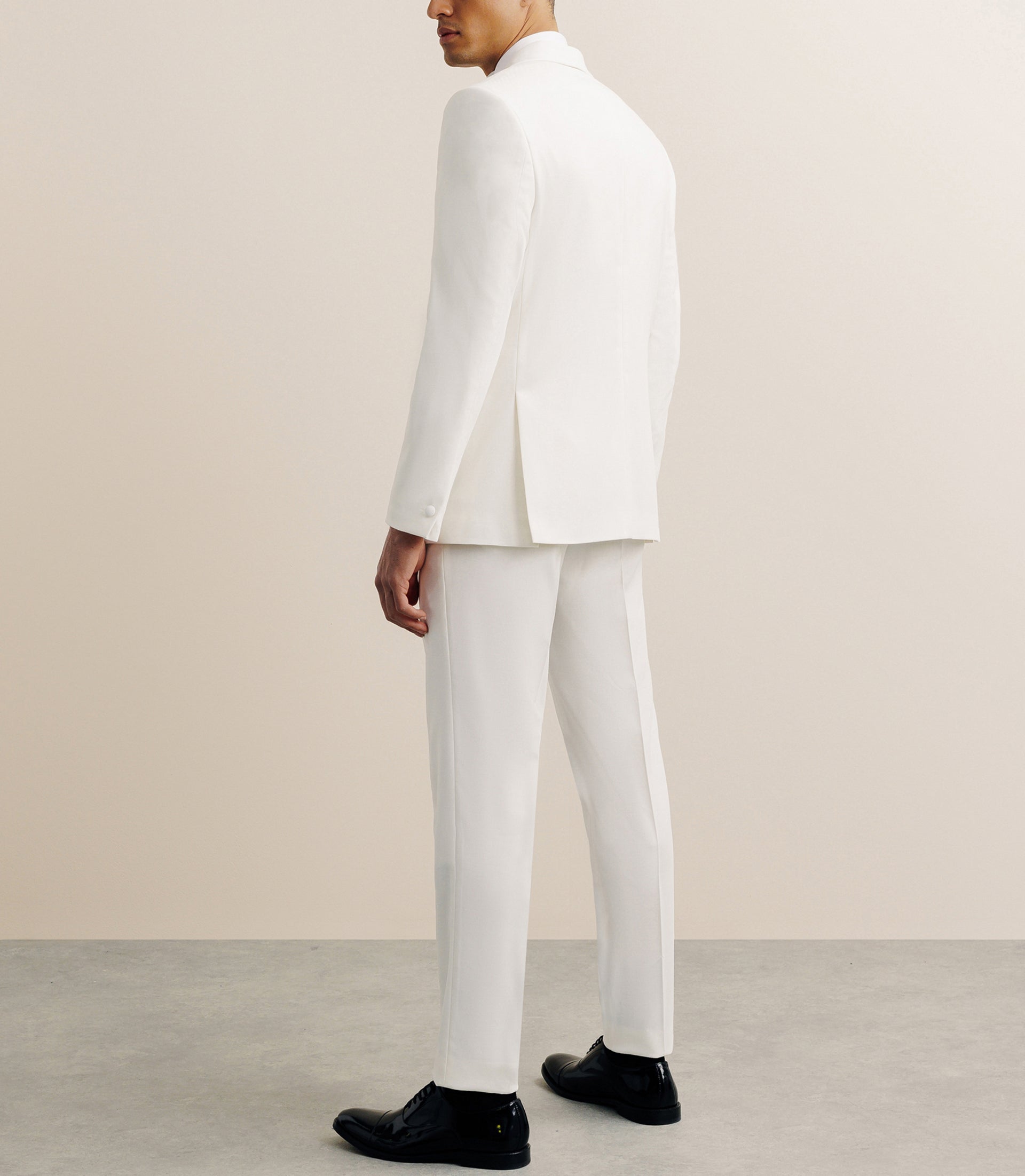 Costume cérémonie col châle écru - IZAC