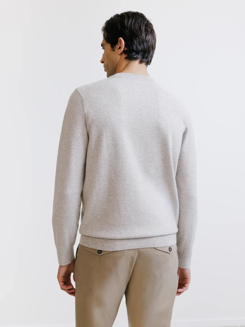 Pull col rond beige - IZAC